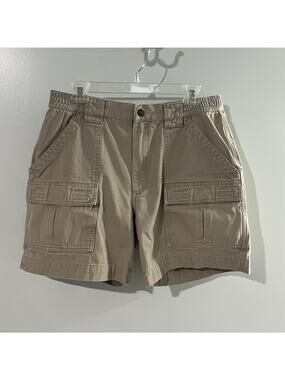 Royal Robbins Cargo Hiking Shorts Men's 34 Khaki Tan Outdoor Travel Utility